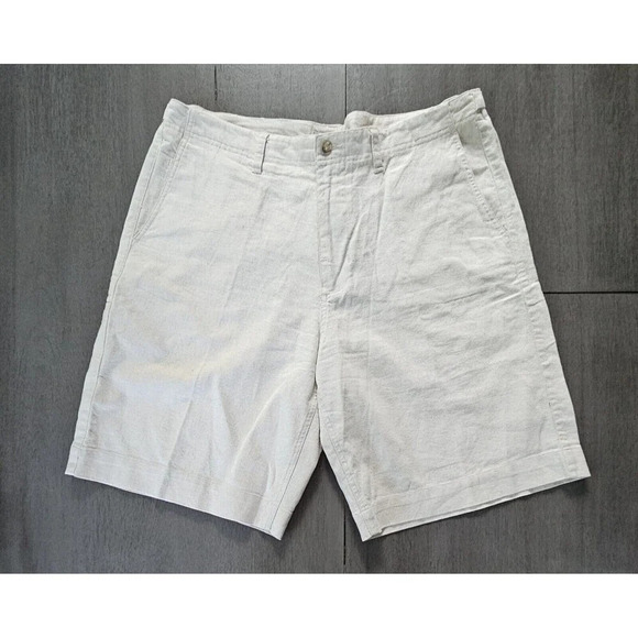 Geoffrey Beene Men's Linen Blend Chino 5 Pocket Walking Shorts Sz 36 10" Inseam - Picture 1 of 9
